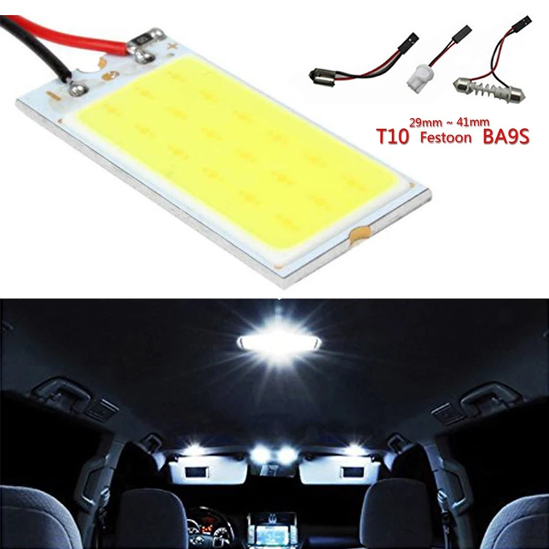 1 шт. большая акция белый T10 36 Smd Cob Led Панель авто Интерьер Чтение карта лампа