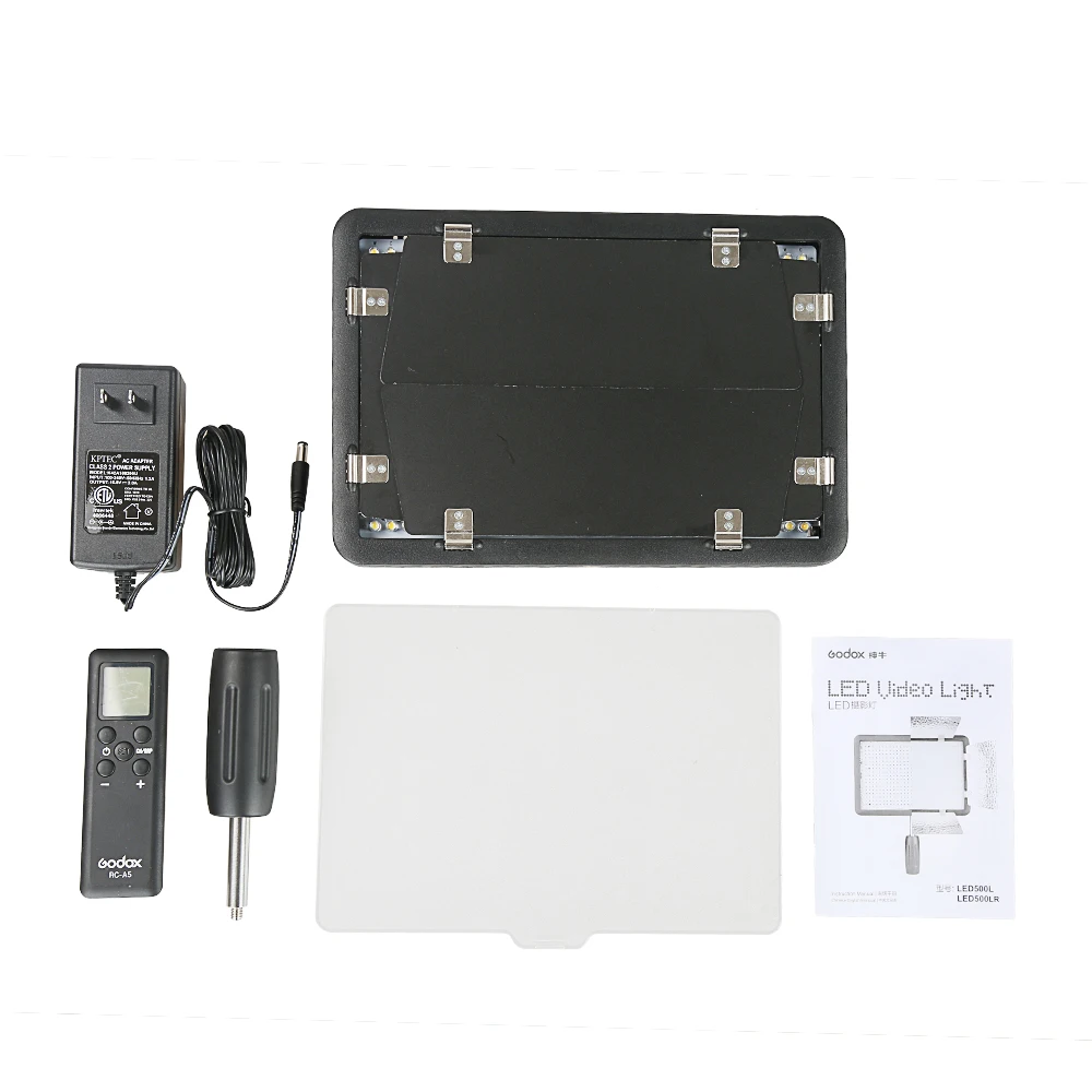 Godox 2x500 светодиодный 3300-5600K беспроводной пульт дистанционного управления видео светильник комплект светодиодный 500LRC+ 2 м подставка+ сумка для переноски студийный светильник ing