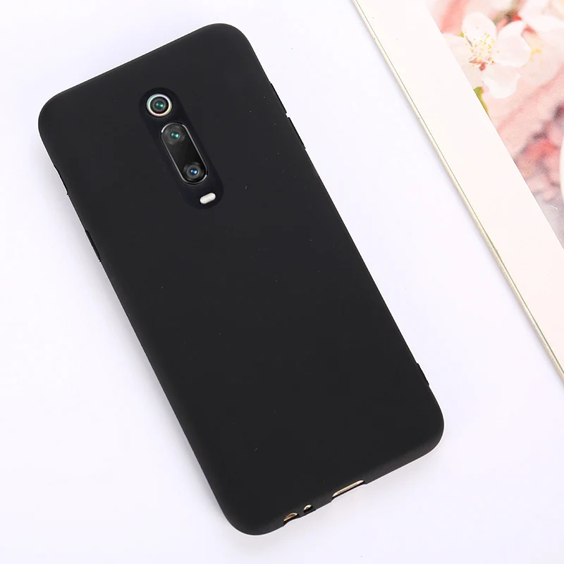 Силиконовый чехол ярких цветов для Xiaomi mi 9T Pro mi 9 T, мягкая задняя крышка из ТПУ для Xiaomi mi 9 t, чехол 6,39 дюйма - Цвет: Black