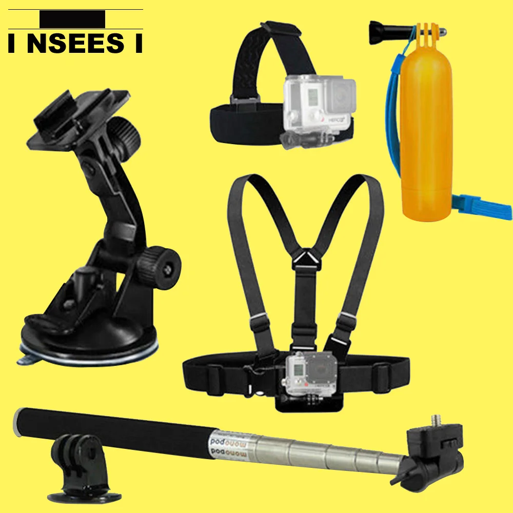Accessory Kit Set for GoPro Go Pro Hero 1 2 3 3+ 4 Action Sport Camera Chest Head Strap Belt