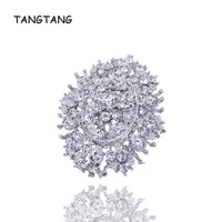 Горячая продажа Модные мужские ювелирные изделия булавка-овальные прозрачные хрустальные стразы блестящие Брошь булавка ювелирные изделия, Артикул: BH7103 - изображение