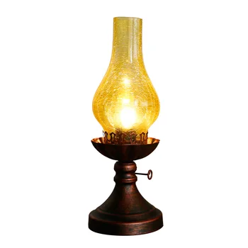 

Loft Retro Vintage Kerosene Glass Table Lamp,Bedroom Bedside Table Lights Dimming Reading Desk Lamp Lighting For Study Room Deco
