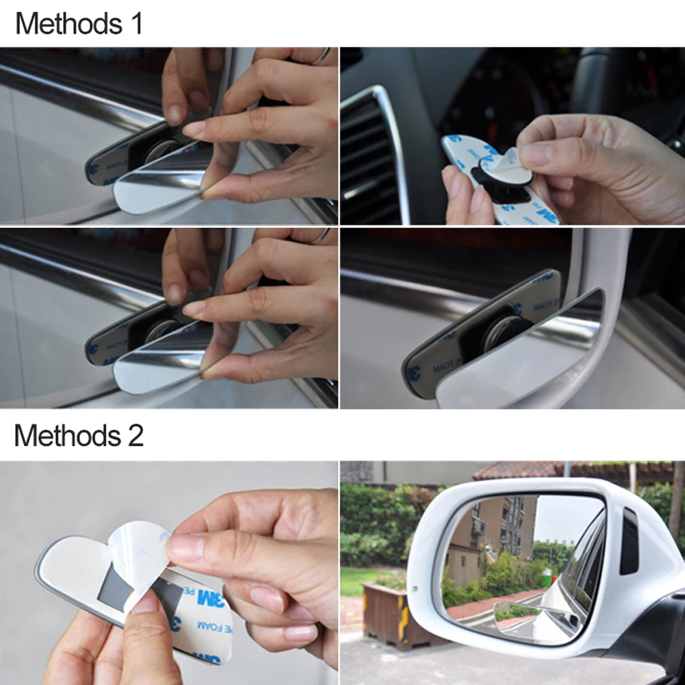 Зеркало автомобиля 360 градусов широкоугольное выпуклое зеркало слепого пятна парковки авто мотоцикл заднего вида регулируемое зеркало