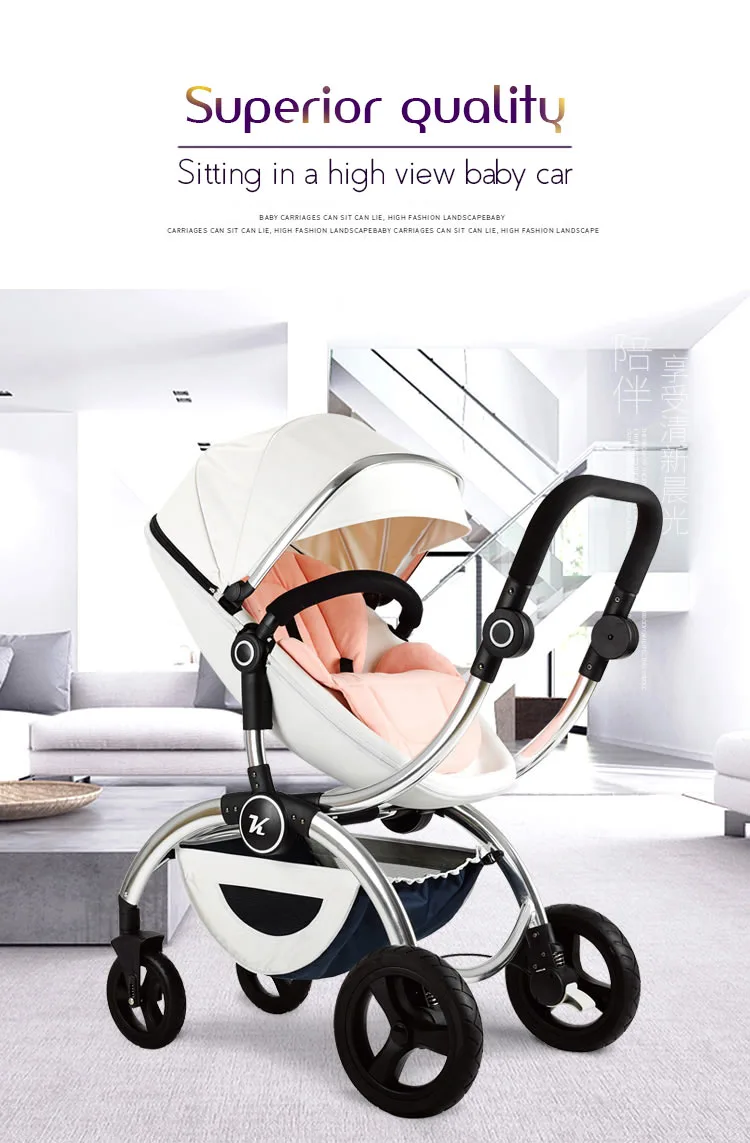 Новая стильная детская коляска 2 в 1, детская складная коляска для автомобиля, независимая детская корзина для сна