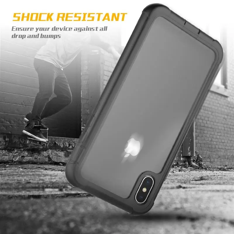For iPhone Xs Max Shockproof Case Life Water Shock Dirt Snow Proof Protection for iPhone X XS XR Full Body Rugged Clear Cases