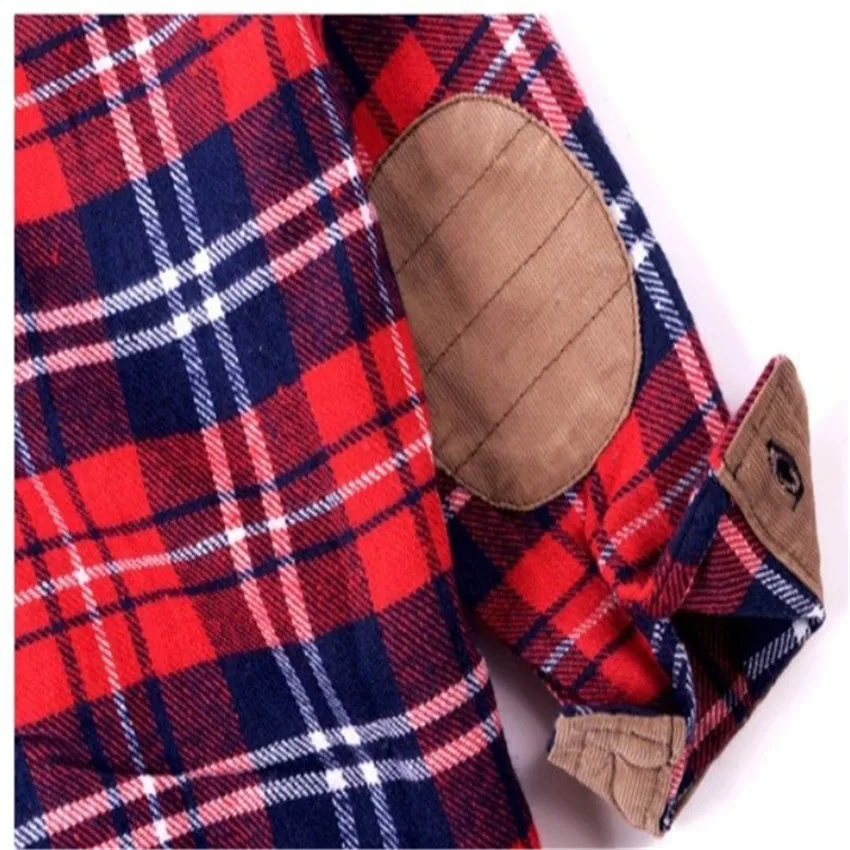 Baby Boys British Plaid Shirt Girl Classic London Style Blouse Kids Children Spring Autumn Tops Fashion 25