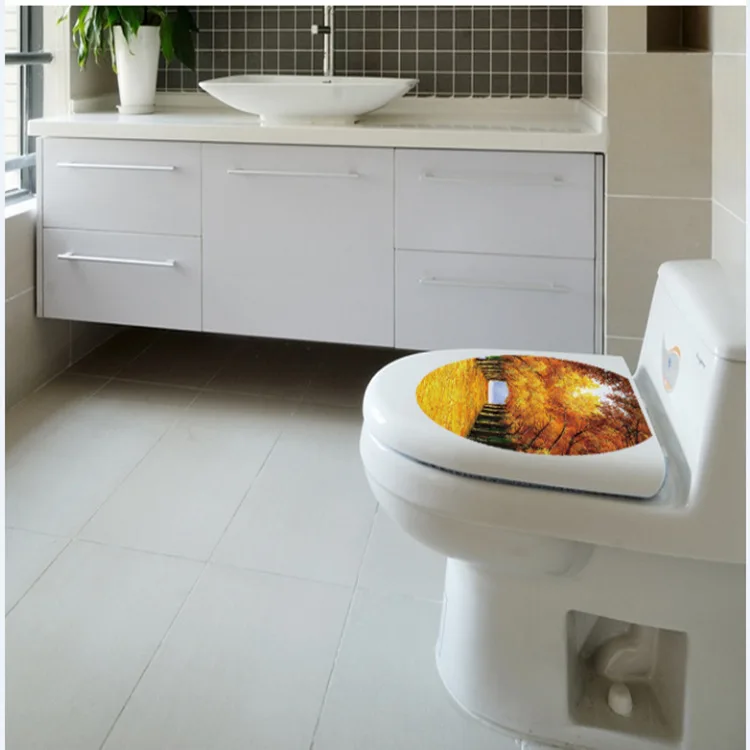 Autumn style Bathroom Toilet Seat Lid Cover Decal Sticker Car Stickers