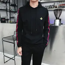 2018 Autumn Mens Track Suit 2 Piece Set Sweatshirt And Joggers Pants Sportsuits Cotton Pullover Hoodies Trouser plus size M-5XL