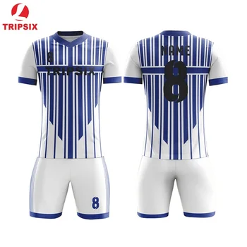 

Custom Short Sleeve Dry Fit Top Quality Adult Vneck 100% Polyester Oem/Odm Soccer Jersey With Strips