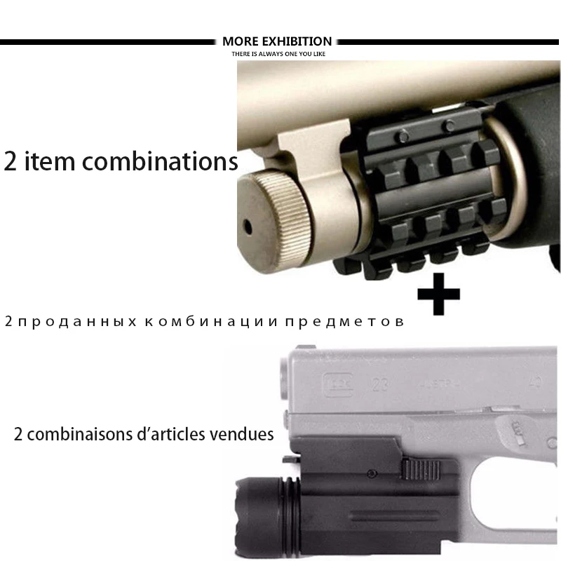 Rifle 500 Remington 870 1" Magazine Tube Mount + 300 Lumen LED