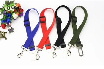 

Adjustable Nylon Dog Leash Solid Universal Leash For Dogs Car Seat Belt Safty High Quality 3 Colors D150