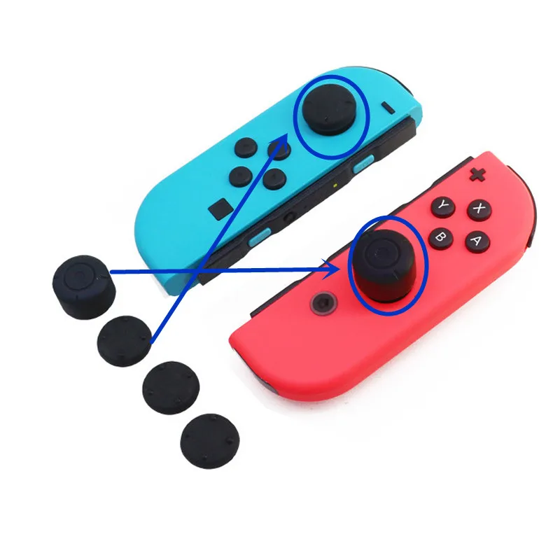 6pcs/lot For Nintend Switch Silicone Rubber Soft Analog Grip Thumbstick