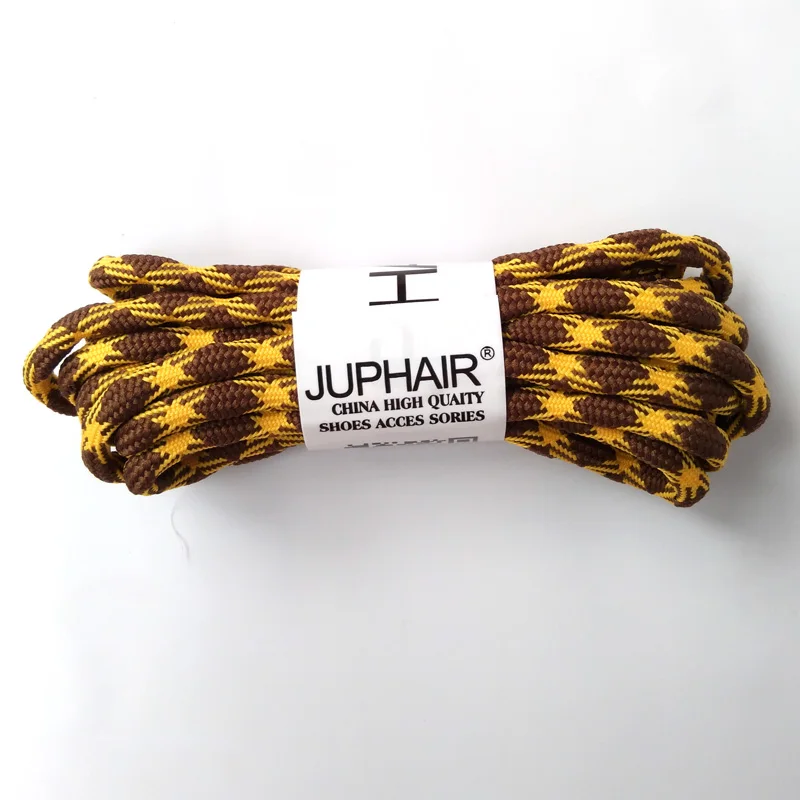 JUP1-50 Pairs Yellow Brown Round Shoelaces Sneaker Shoe Laces Sport Boot lace Athletic Shoe String Sport Unisex Different Length