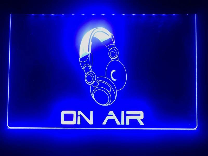 

S013 On Air Headphone Headset Studio Led Light Sign