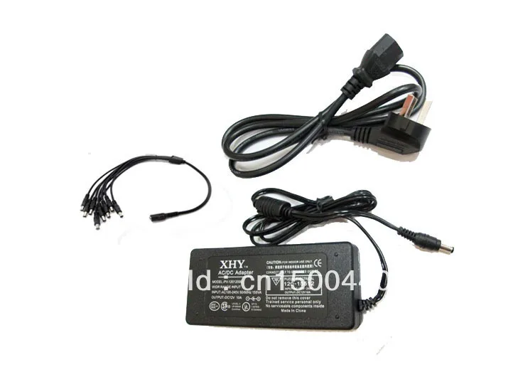 AU Plug 12 V 10A AC/DC адаптер питания с 8 портами распределительный короткий вывод для CCTV