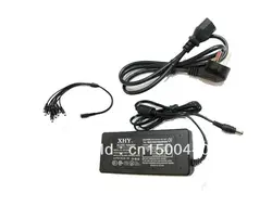 AU Plug 12 В в 10A AC/DC адаптер питание с 8 порты и разъёмы Splitter косичка для CCTV