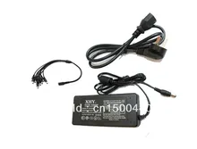 AU Plugue 12 V 10A AC/DC Adaptador de Alimentação com 8 Port Splitter Pigtail para CCTV