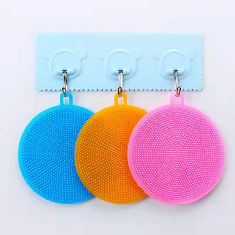 Delight Color Food Grade Silicone Dish Sponge Household Cleaning Sponges  Smart Kitchen Scrubber Kitchen Accessories DishWasher