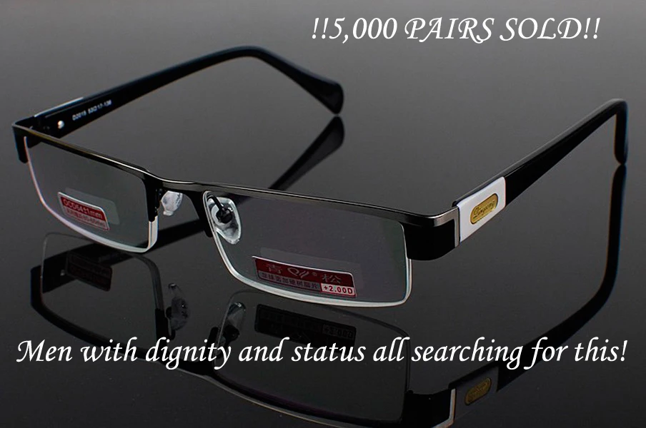 

=CLARA VIDA=MEN TITANIUM ALLOY SENATOR BUSINESS HIGH STRENGTH READING GLASSES +4.5 +5.0 +5.5 +6.0 +7 +7.5 +8 +8.5 +9 +9.5