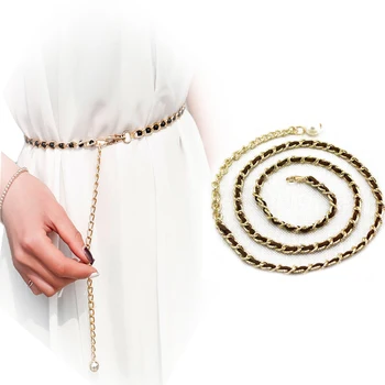 

50PCS/LOT SINGYOU Women All-Match Accessories for Dress Summer Fashion Metal Female Waist Chain Belt Ladies Dress Decorative