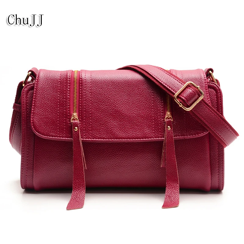 

High Quality Women's Genuine Leather Handbags Shoulder CrossBody Bag Fashion Messenger Bags Flap Women Bags Ladies
