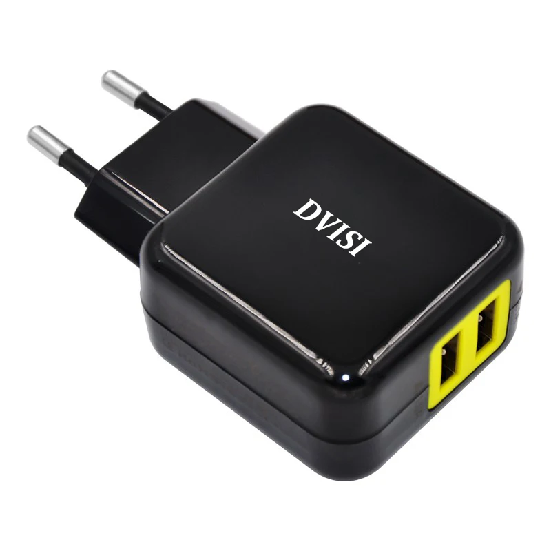

DVISI 1Pc 2-Port US/EU AC Adapter Power World Travel Portable Plug Fast Charger Dual USB Wall Charger Adapter Socket Converter