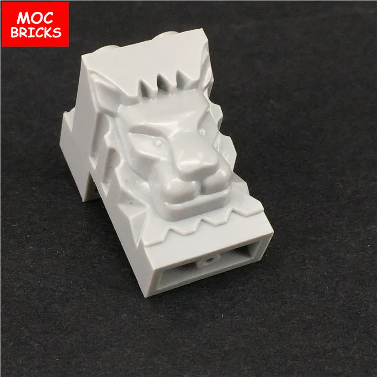 20 шт./лот MOC кирпичи 2x3x3 с вырезами и головой льва 30274 / DIY образовательные