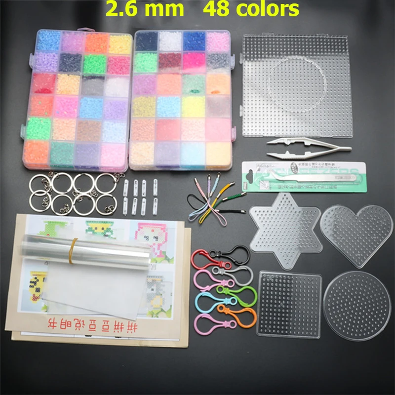 48 цветов 26000 шт. 2 6 мм набор бусин Hama пегборд игрушек бусины Perler шаблонов для