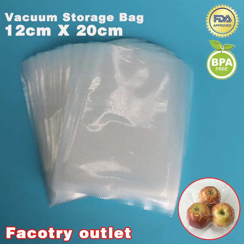 

12cm x 20cm 25PCS PE Vacuum Food Saving Storage Bags Sealing Sealer Packaging Film coffee bean bag Keeps Fresh up to 6x Longer
