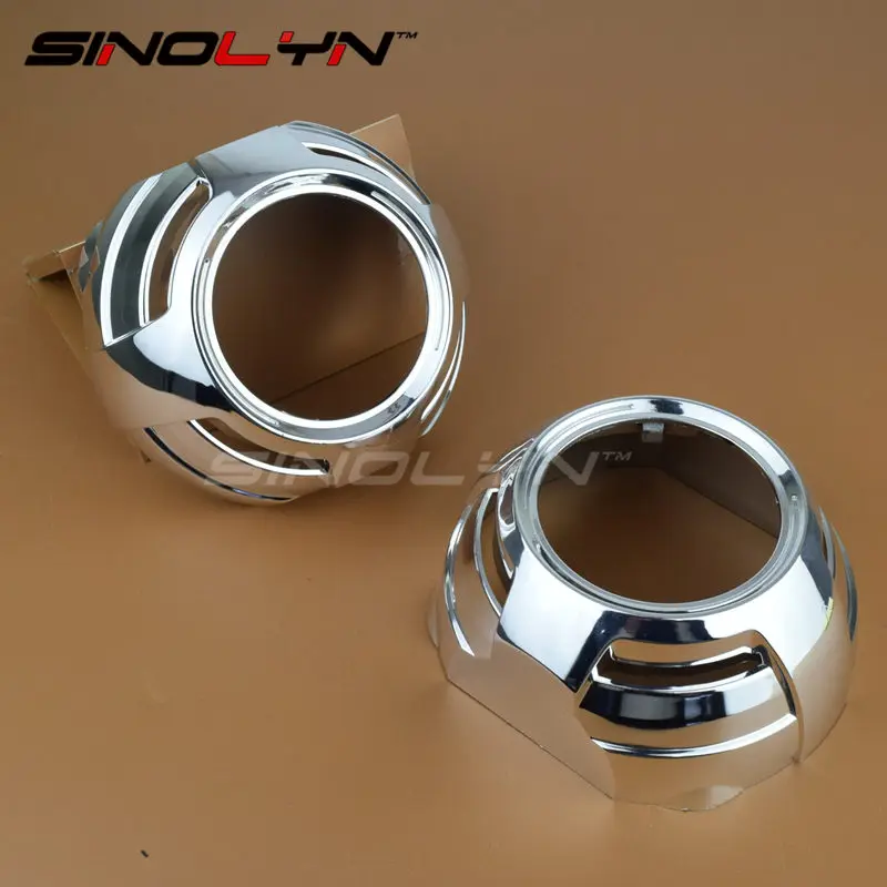 

SINOLYN High Temperature Resistant Chrome Apollo 2.0 Flat Projector Shrouds Mask Hoods For 3.0 Bi-xenon Projector Lens