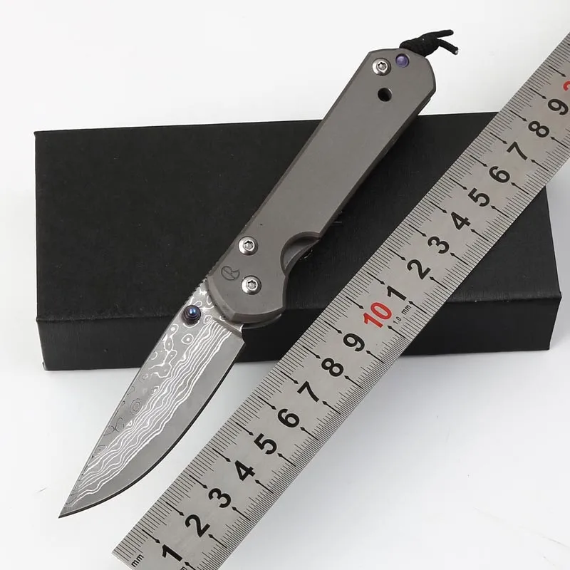 

Titanium Folding Pocket Knife KESIWO Sebenza Outdoor Camping EDC Knife Damascus Blade Utility Survival Fishing Knife
