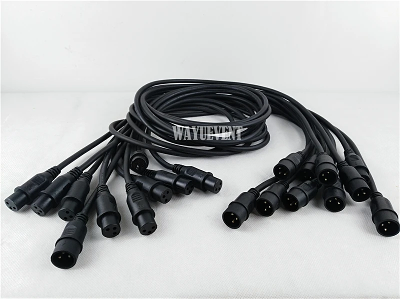 10 шт./лот DMX кабель 1,2 м XLR 3-контактный в и из соединения DMX кабель Разъем для перемещения головы fogger Parcan свет этапа