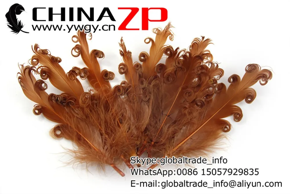 Nagorie Feathers Curled Goose Satinettes-Brown (1)