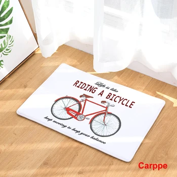 

2018 New fashion home decor Anti-Slip Carpets Bicycle Print Mats Bathroom Floor Kitchen Rugs 40x60or50x80cm
