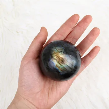 

Crystal Ball Natural Labradorite Rose Quartz Amethyst Sphere Crystal Ball Travel Take Pictures Home Decorative Globe Gift #