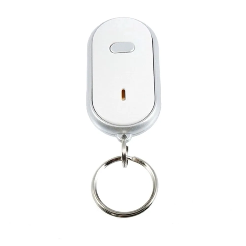 Настоящий свисток светодиодный светильник фонарь пульт ДУ со звуковым управлением Lost Key Finder Locator дистанционный брелок для ключей со свистком
