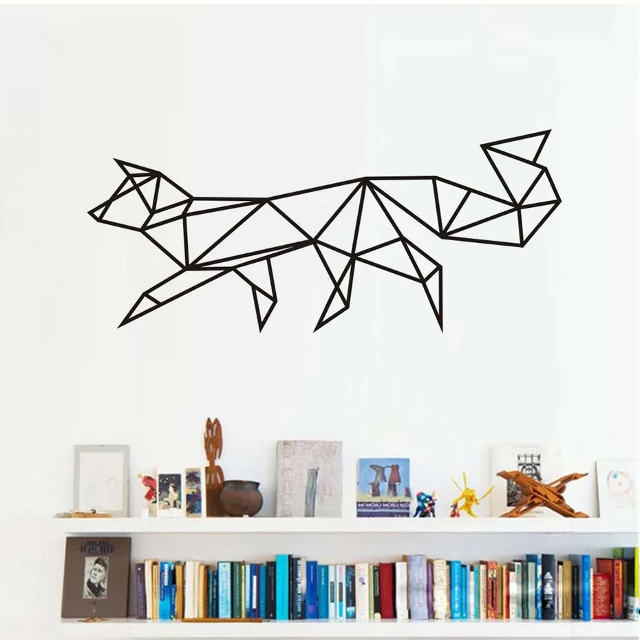 Buy Geometric Fox Wall Sticker For Living Room