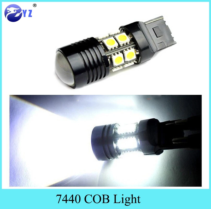 1 пара T20 7440 W21 WY21W 7441 КРИ чипы 12 SMD 5050 светодиодный 10 Вт белый автомобильный светильник, источник тормоза, стоп-сигнал, лампа 12 В постоянного тока