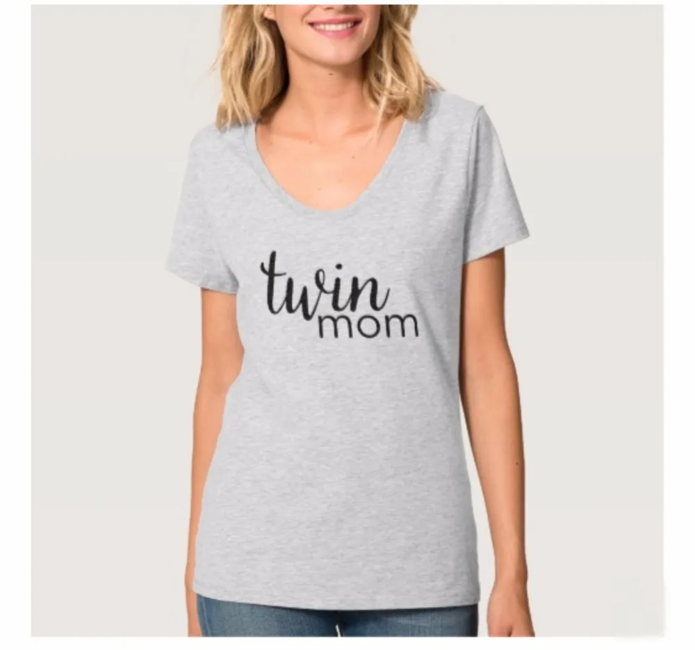 

twin mom T-Shirt Women Sexy Crewneck Short Sleeve t shirt Fashion Clothing tees Summer Style Outfits tshirts
