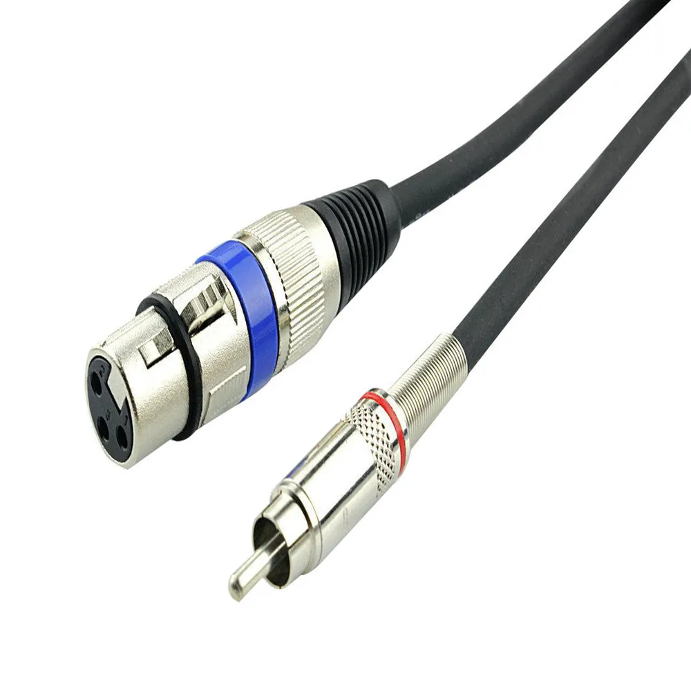 Rca Male Speaker Audio Cable To Female 3pin Xlr Audio