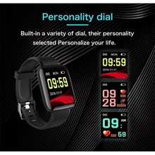 Smart Watch Bracelet Color Screen Facebook WeChat Message Prompts Blood Pressure Heart Rate Sleep Monitoring Multi-function Gift