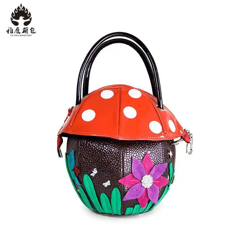

Women Pu Leather Handbags Cute Fashion Japanese Mushroom Bags Personality Ladies Handbag Girls Lovely Bag 2018 New Fashion