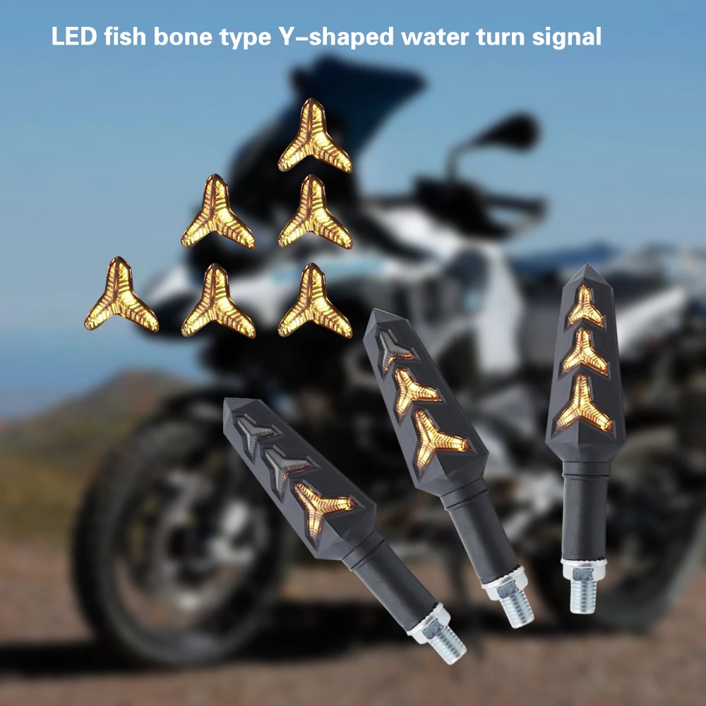 NEW Motorcycle Led Amber Turn Signals Waterproof Turn Lights LED Flowing Water Flicker Led Lamp Motocross Lights Signal Lamp (15)