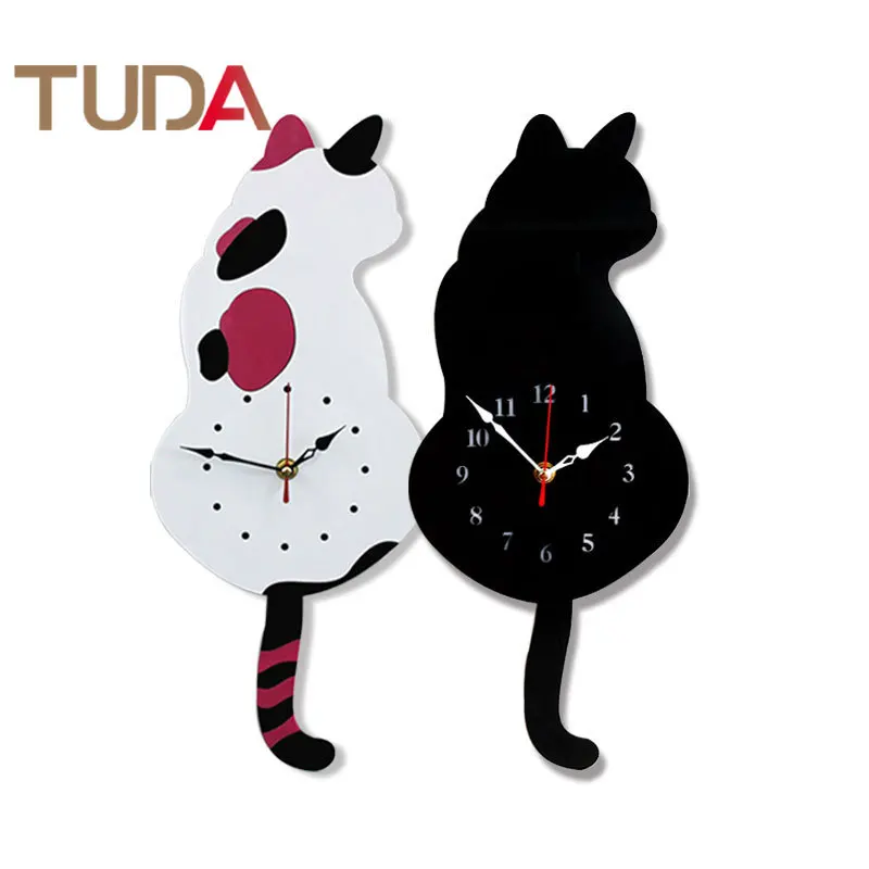 TUDA Новые взрывы акриловые часы Мультфильм Креативные настенные Япония Wag хвост