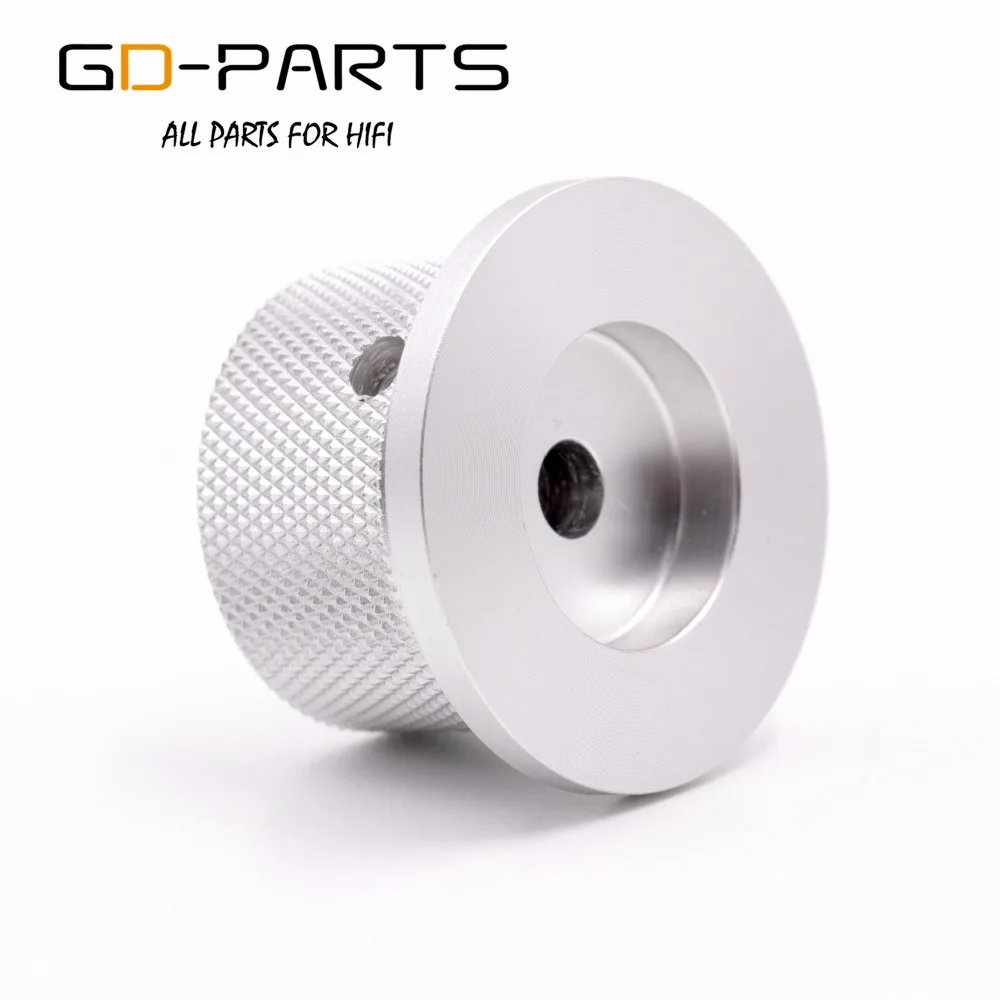 GD-PARTS 38x25mm 가공 알루미늄 손잡이 Hifi 오디오 앰프 턴테이블 레코더 라디오 실버 블랙 1PC 용 볼륨 사운드 제어 손잡이