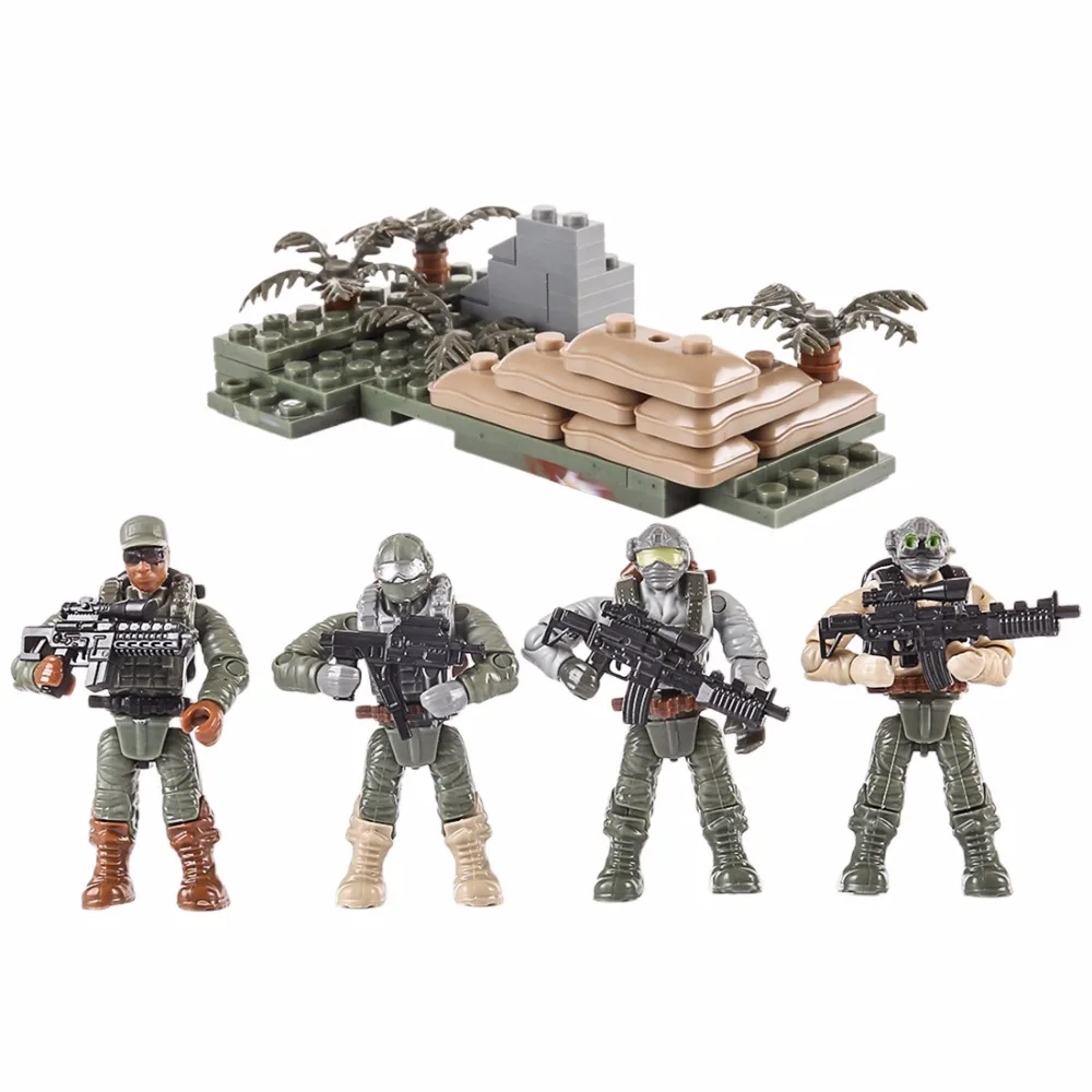

New Arrive Military Series Cyclone Breakout Mini Particle Children Building Block Doll Toy for Kids Christmas Gift