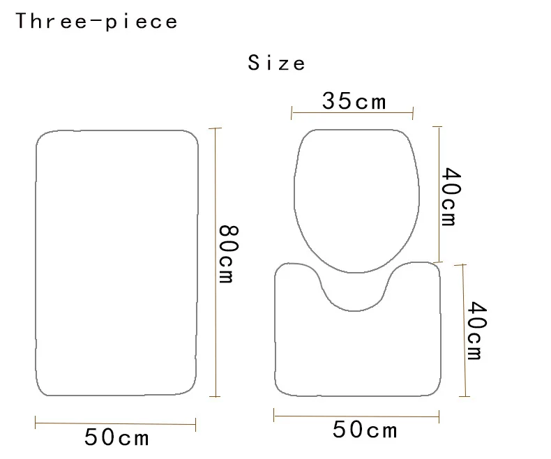 Набор ковриков для ванной с 3D печатью, 3 шт., рождественские коврики для ванной, коврик для унитаза, чехлы для унитаза, коврики для ванной