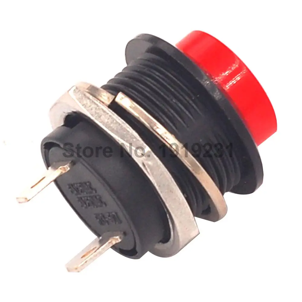 

Red Momentary Push Button Switch OFF-ON Reset Switch 16MM 3A 250V AC Non Locking Switches Round Button R13-507