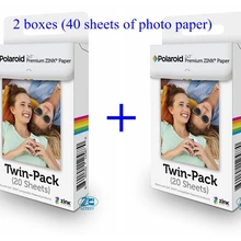 40 листов фотобумаги Премиум ZINK бумага для моментальной фотокамеры Polaroid Z2300 Snap Touch Zip Pinter Socialmatic Instagram