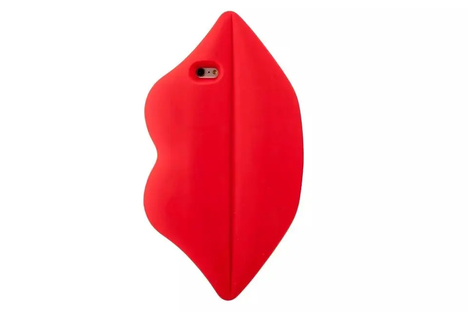 

Cute 3D Cartoon cover Fashion Sexy Red Lips Kiss Design Silicon Phone Cases for iPhone X 7 8 7plus 4 5 5s SE 6 6s